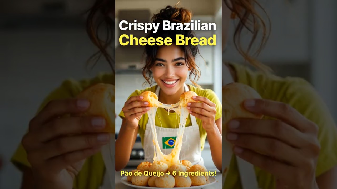 Crispy Brazilian Cheese Bread (Pão de Queijo) 😍 Easy 6-Ingredient