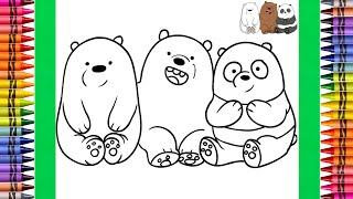 The Coloring Couple Presents: Coloring We Bare Bears | How to Color