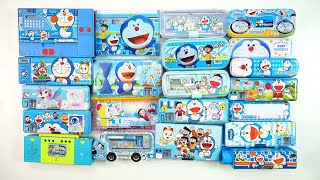 Cute Doraemon stationery collection 🥰 Geometry, Pouch, Sharpener, Pen,pencil box