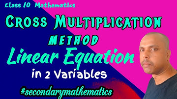 Pair of linear equations | 2 Variables | cross multiplication method | new math trick l