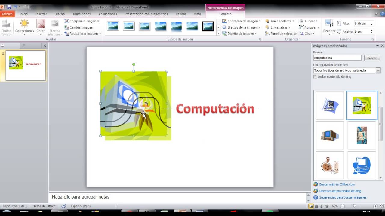 Insertar Wordart e Imagenes Prediseñadas en Power Point 2010 - YouTube