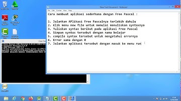 Cara Membuat Aplikasi Sederhana dengan Free Pascal