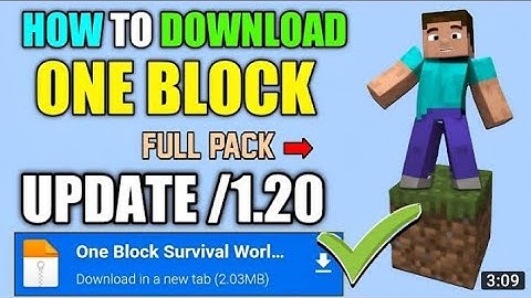 Minecraft One Block Map Download 1.19+ 1.20+ Mcpe