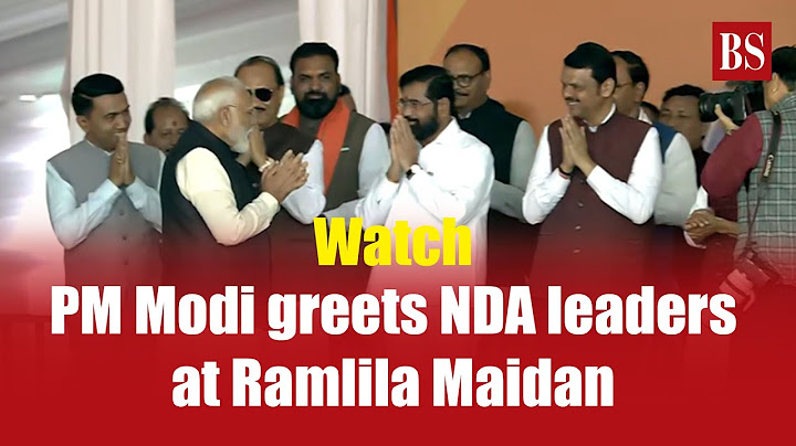 Delhi CM oath ceremony: PM Modi greets NDA leaders at Ramlila Maidan | Rekha Gupta oath ceremony