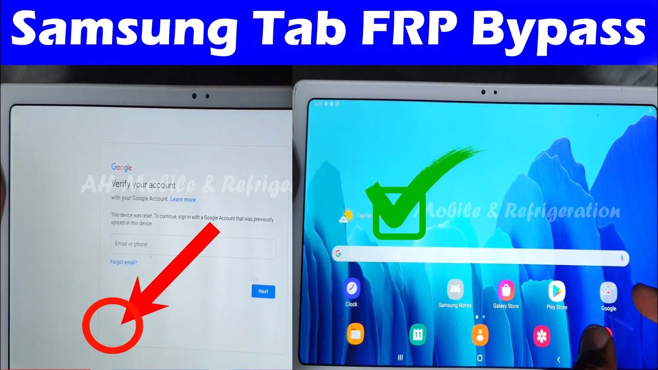 Frp bypass galaxy tab a7