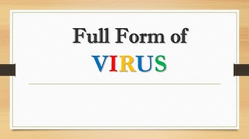 Full Form of Virus || Did You Know?