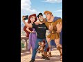 Selfie com Megara e Hércules  #reels #disney
