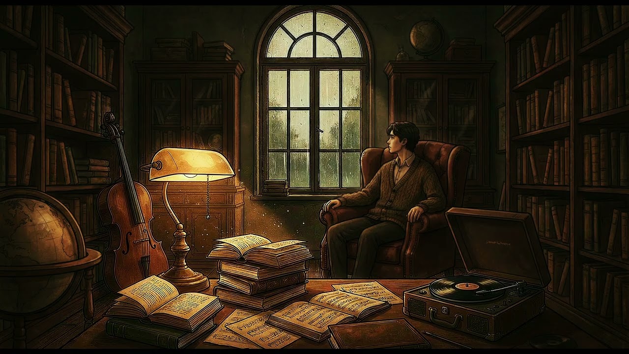 Lofi Somber Waltz in the Old Library | Slow Cinematic Classical for Reading
