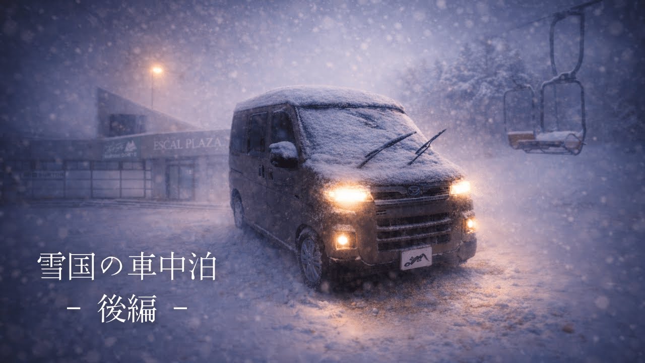 【車中泊】アトレー │ 2026年 年始休みに行く 雪国の車中泊 後編 〜雪山をひたすら滑る、そして眠る〜