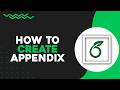 How To Create Appendix in Overleaf (Quick Tutorial)