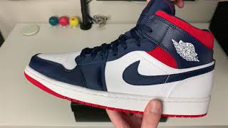 jordan 1 mid usa on feet