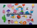 How to make Handmade  Stickers 🐝🌈☁️❤️ || Made Stickers at Home 🏘️ || Paper Craft || Samiksha