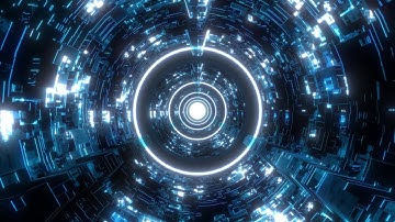 Sci fi Abstract Futuristic Dimensional wrap tunnel 3d Endless Loop Animated Background