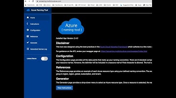 Azure Naming Tool Demo
