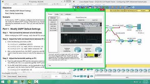 [CCNAv6 S3] 10.1.3.4 Packet Tracer - Configuring OSPF Advanced Features.