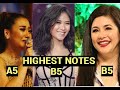 Filipino Singers HIGHEST BELTED NOTE l A5 - B5