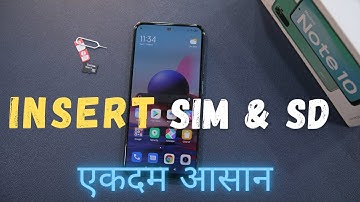 Redmi Note 10: How to insert SIM and SD Card [Hindi]