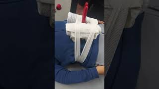 Apply bandage for impaled object