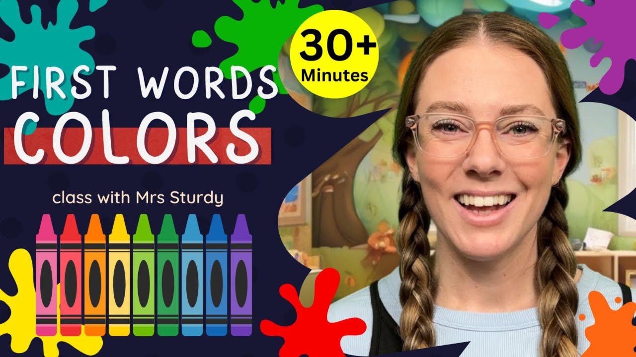 First Words - Colors - Baby Learning - Mrs Sturdy Learning - YouTube