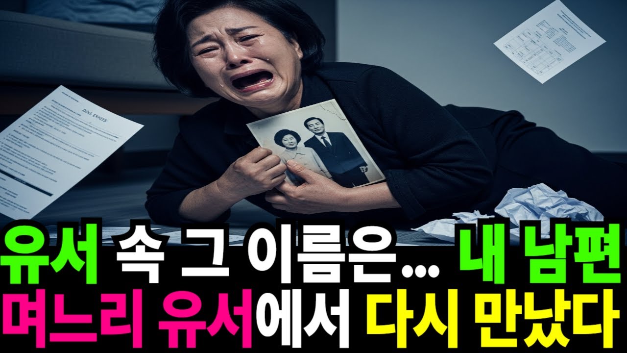 며느리 유서 속 이름… 남편 정체 알고 무너졌습니다 - YouTube