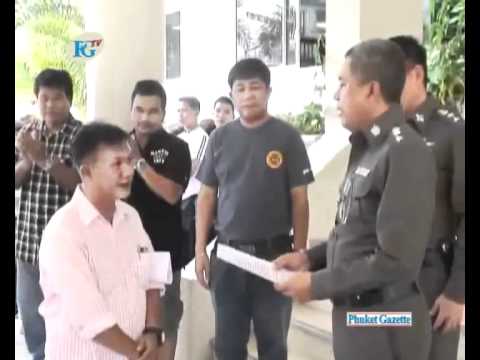 Phuket illegal goods pirates stage protest.