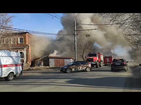 Пожар в центре Оренбурга