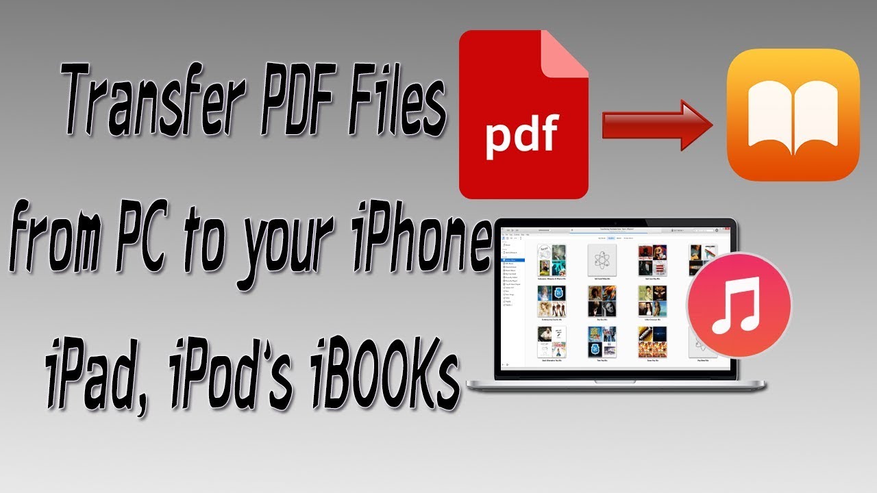 Itunes Transfer Pdf From Pc To Your Iphone Ipad Ipod S Ibooks Youtube