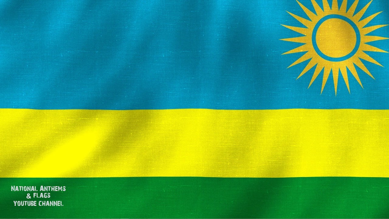 Rwanda national anthem instrumental with waving flag