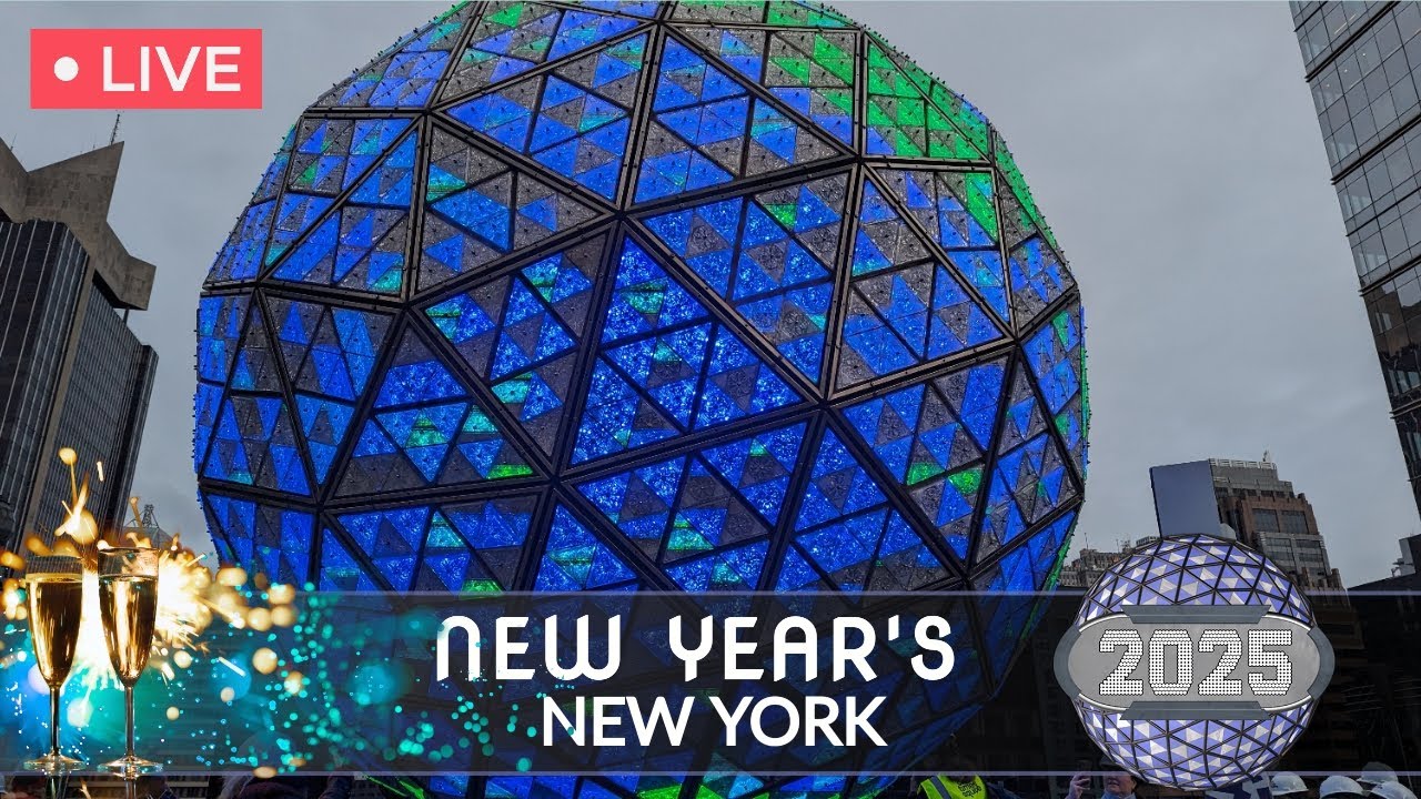 🔴 NYC LIVE | Times Square New Year's Ball Drop Test 2025 🎊 - YouTube