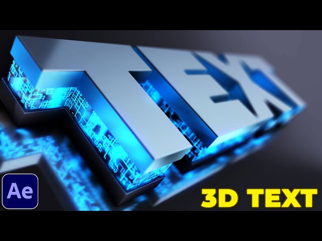 Element 3D Text Tutorial in After Effects | 3D Text Animation in Element 3D class=