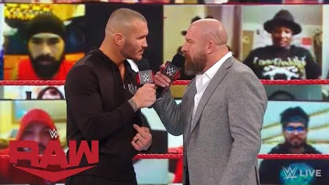 12 January 2021 Triple h return on raw full segment with Randy Orton