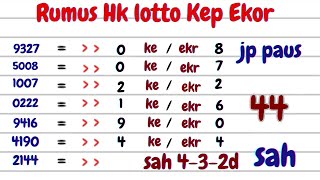 PREDIKSI HK LOTTO MALAM INI 4 JULI 2025 | RUMUS KEPALA EKOR JITU | BOCORAN ANGKA HONGKONG POOLS
