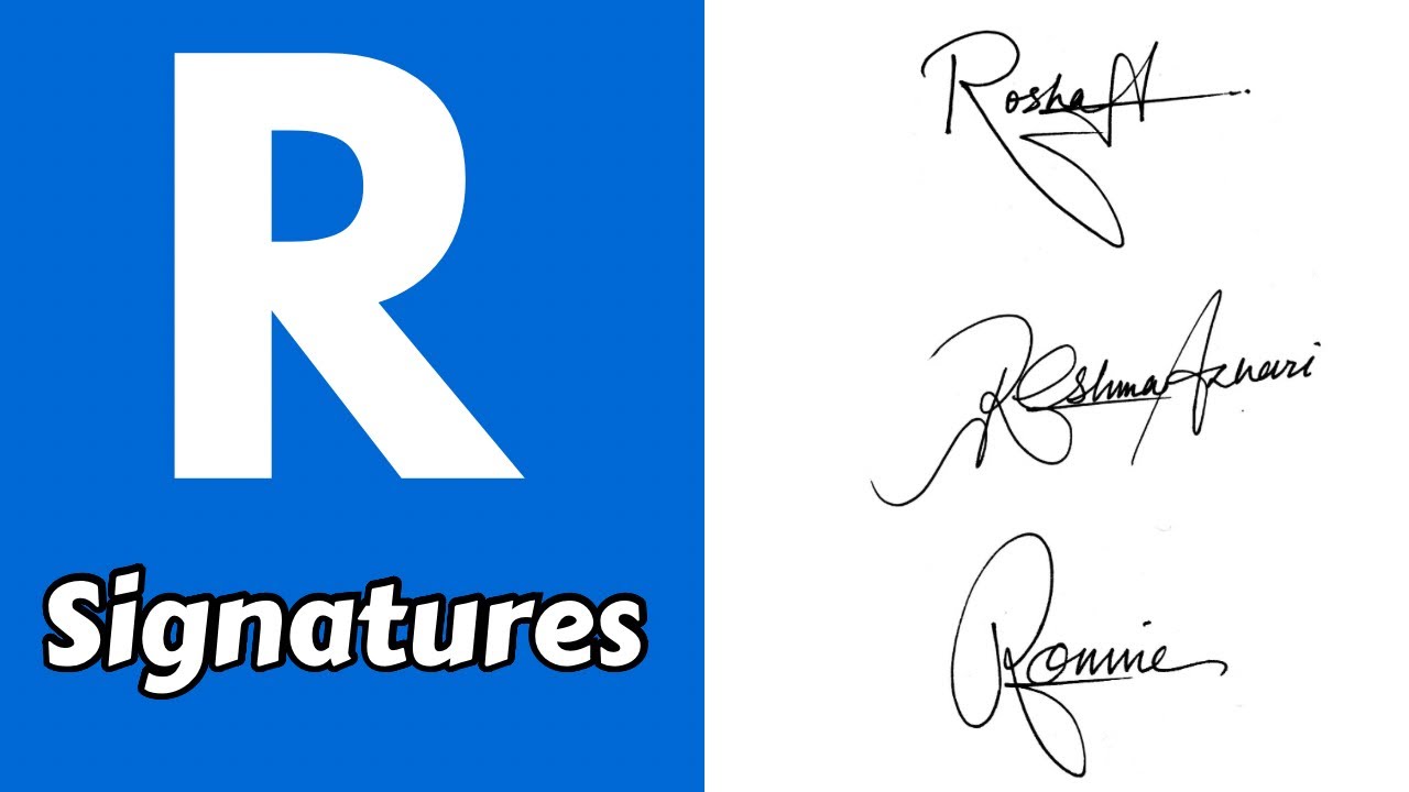 ️R Signatures | signature ideas for letter r | r signature style - YouTube