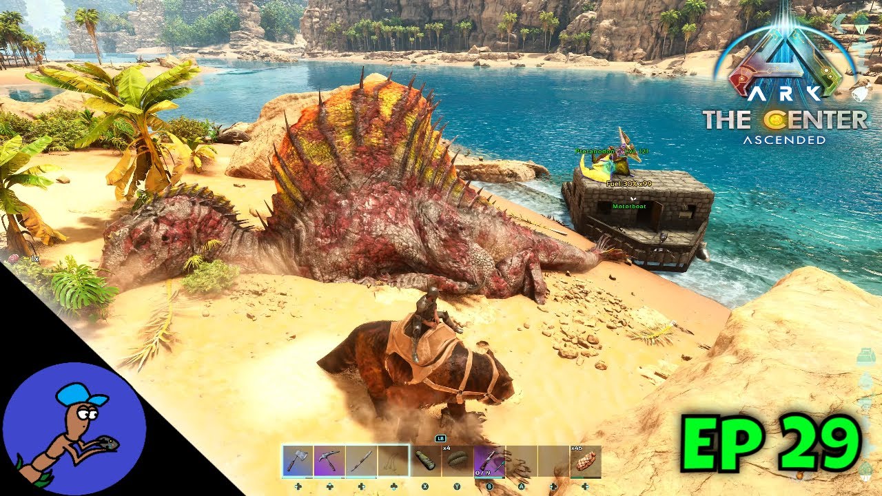 ARK Survival Ascended - Episode 29 Motorboat Test Drive & Thylacoleo ...