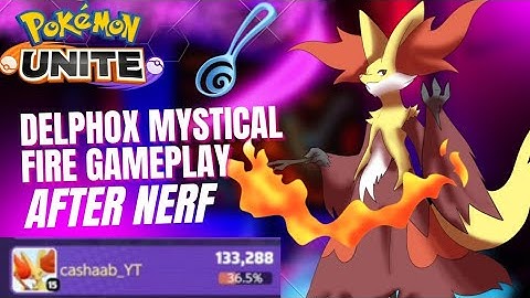 MYSTICAL FIRE & FLAME CHARGE | GAMEPLAY AFTER NERF | SLICK SPOON BUILD | Pokemon unite | delphox