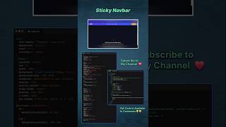 Advanced Sticky Navbar Design with Stunning Effects | HTML & CSS Tutorial #codingtutorial #coding
