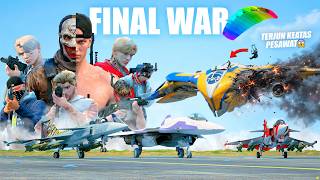 PERANG BESAR KITA SEMUA MODE BRUTAL ! AKSI EKSTRIM HANCURKAN PESAWAT TERBESAR MUSUH ! GTA 5 ROLEPLAY