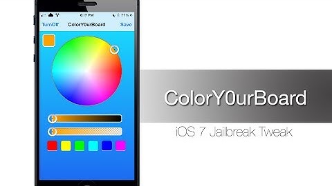 ColorY0urBoard: Cydia Tweak that changes your keyboard color - iPhone Hacks