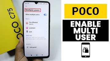 How to Enable Multiple User in Any Poco Phone - Setup Multi User