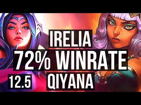 IRELIA vs QIYANA (MID) | 11 solo kills, 72 winrate | TR Grandmaster | 12.5