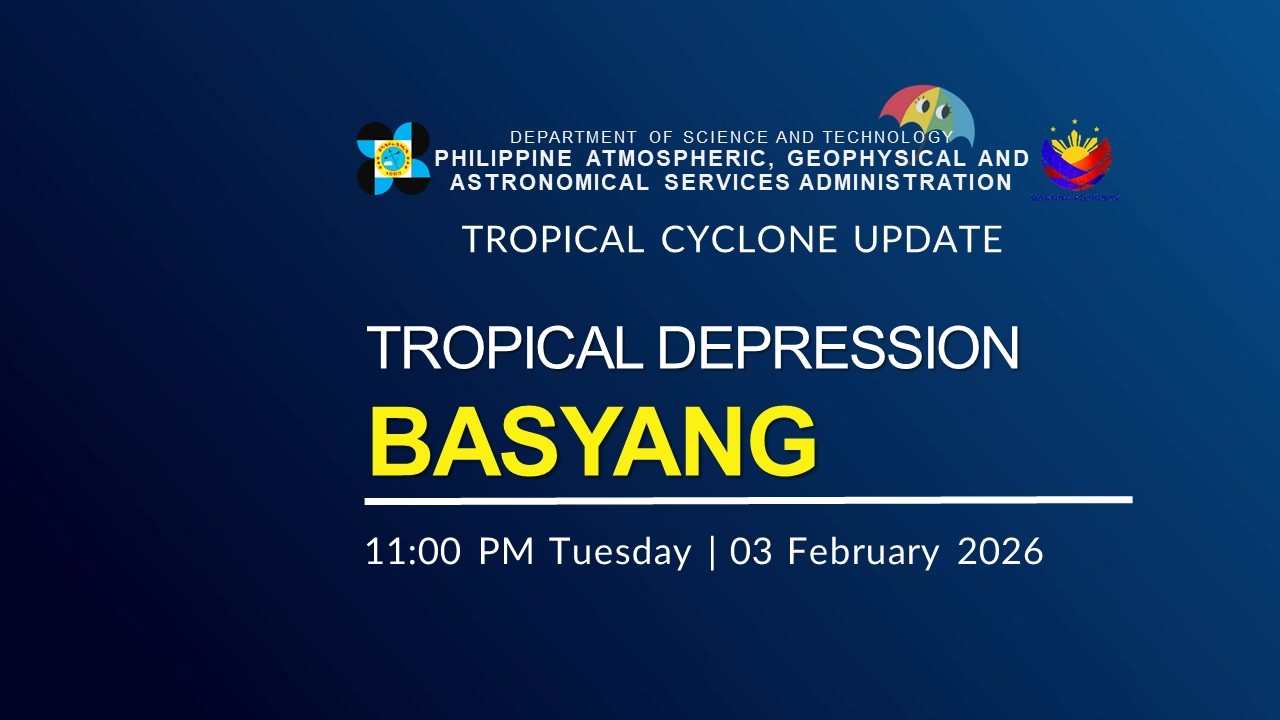 Press Briefing: Tropical Depresssion BASYANG issued at 11:00 PM | February 3, 2026 - Tuesday