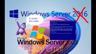 Windows server 2003 crazy error