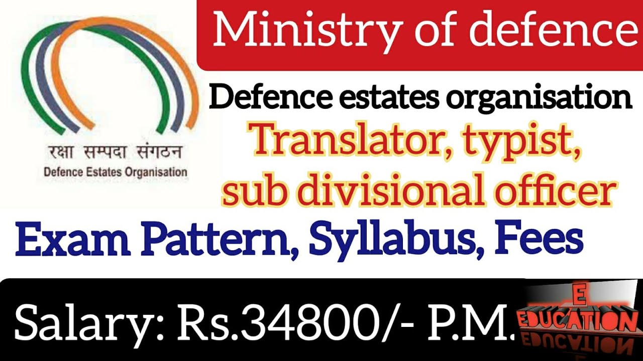 Defence estates organization Hindi Translator, Sub Divisional officer
