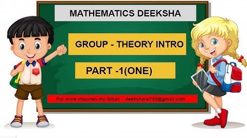 GROUP THEORY INTRODUCTION PART-1(ONE)