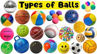 Learn Types of Balls Names for Kids | Sports Ball Names in English for Kids,  Toddlers, Preschool 🏀⚽