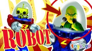 Altes Spielkind mit aufziehbarem plastik ROBOTER - Z Wind Ups Toys - Merlin the Robot Alien