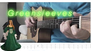 GREENSLEEVES (Зелёные рукава) - fingerstyle guitar cover + TAB