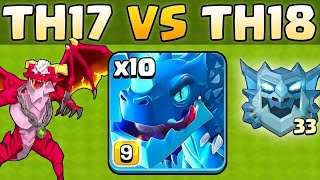 TH17 vs TH18 | 🔥 Best TH18 Attack! Electro Dragon &amp; Dragon Duke Dominate! 😱
