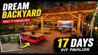DIY Backyard Pavilion Build | 14' x 28' Covered Deck Roof Built in Just 17 Days