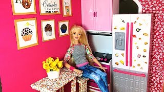 COZINHA TUMBLR da Barbie! Diário de Decoração da Casa da Barbie #2 FanToys Brasil